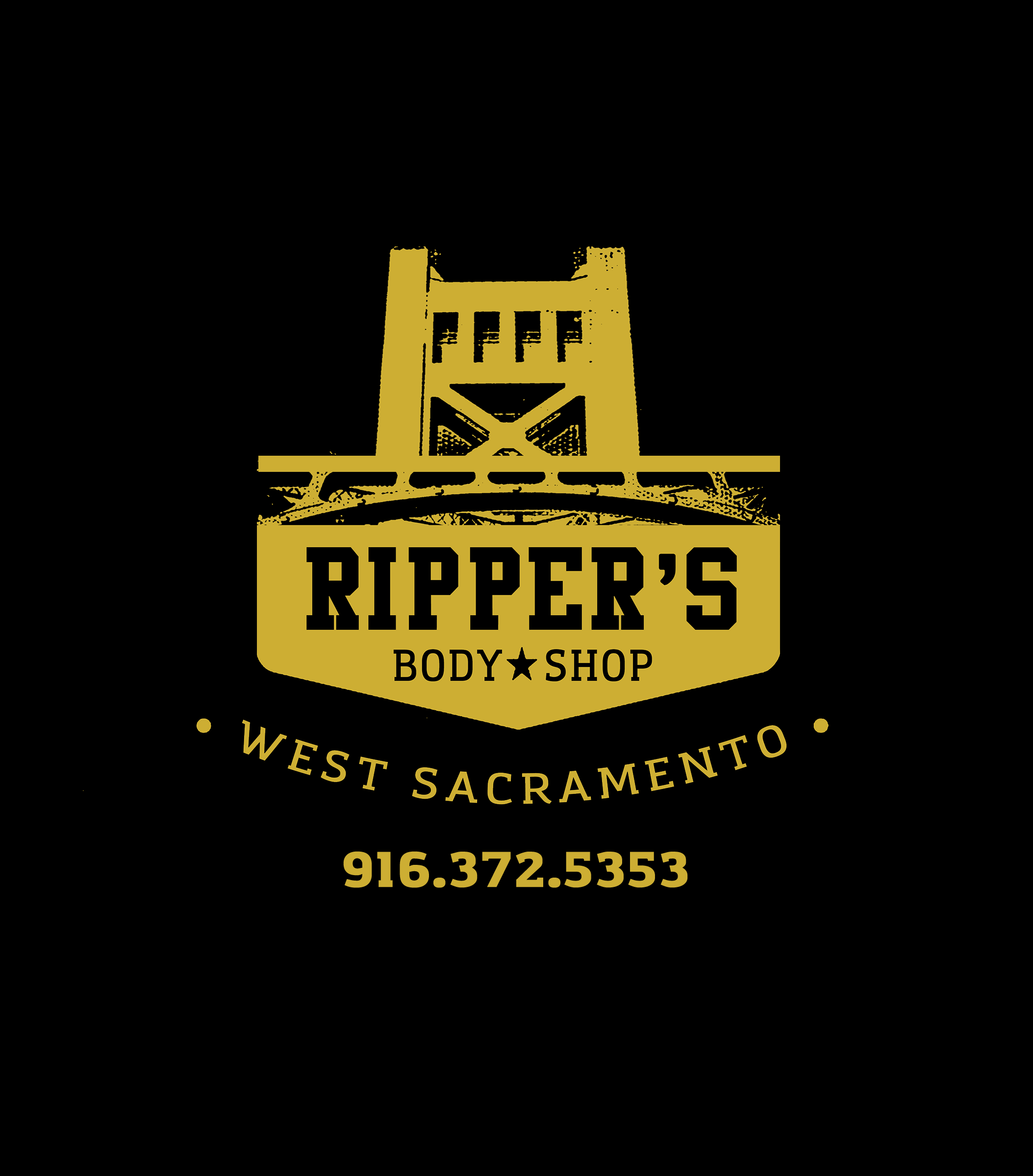 Ripper's Body Shop Logo